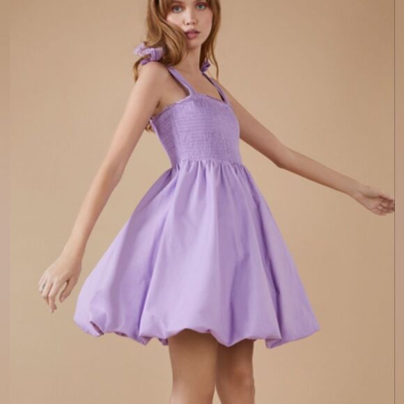 NWT BCBGeneration Womens Smocked Short Mini Dress Purple - Picture 7 of 9